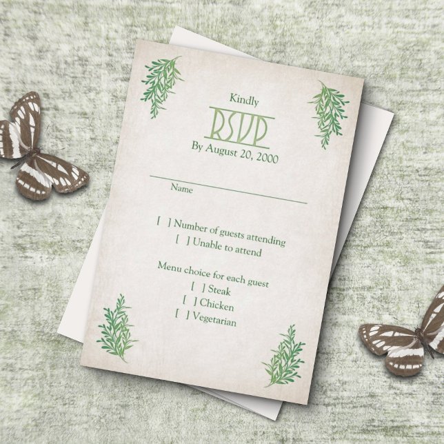 Pagan Handfasting Wedding RSVP Karte (Von Creator hochgeladen)