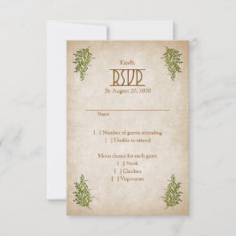 Pagan Handfasting Wedding RSVP Karte