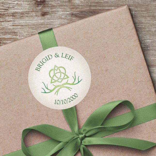 Pagan Handfasting Wedding Runder Aufkleber (Von Creator hochgeladen)