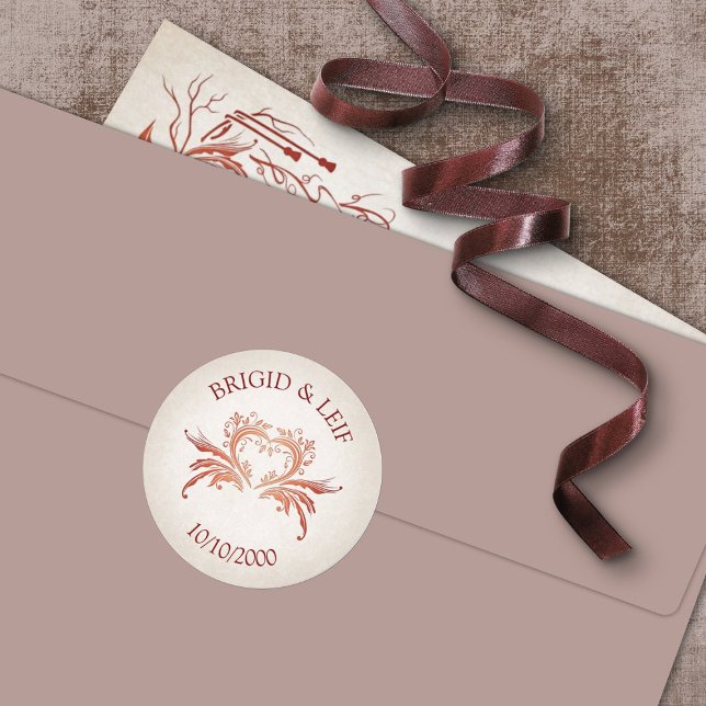 Pagan Handfasting Wedding Runder Aufkleber (Von Creator hochgeladen)