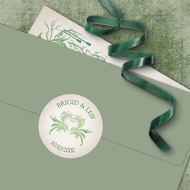 Pagan Handfasting Wedding Runder Aufkleber (Von Creator hochgeladen)