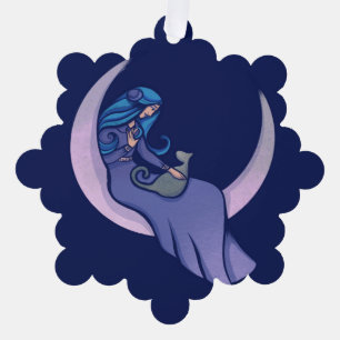 Pagan Moon Goddess MoonChild Ornament Karte