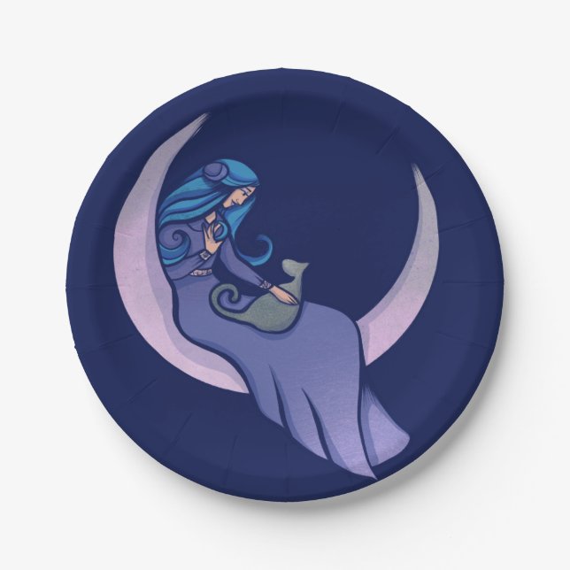 Pagan Moon Goddess MoonChild Pappteller (Vorderseite)