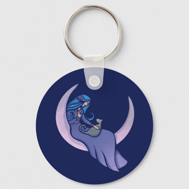 Pagan Moon Goddess MoonChild Schlüsselanhänger (Vorderseite)
