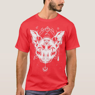 Pagan Occultism Wicca Witch Sphynx Cat Occult T-Shirt