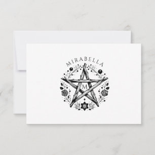 Pagan Pentagram Mitteilungskarte