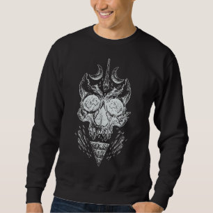 Pagan Skull Bones Goth Horror Skeleton Hexenmagie Sweatshirt
