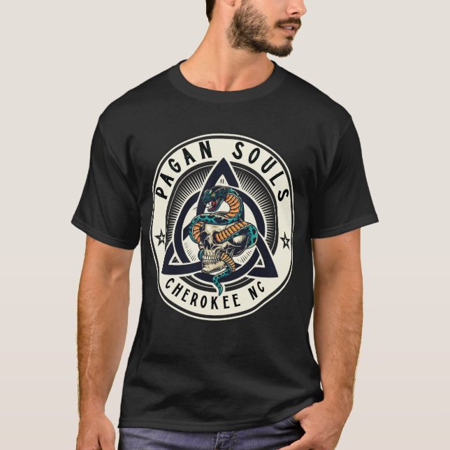 Pagan Souls Cherokee Logo S-Sleeve T-Shirt Männer  (Vorderseite)