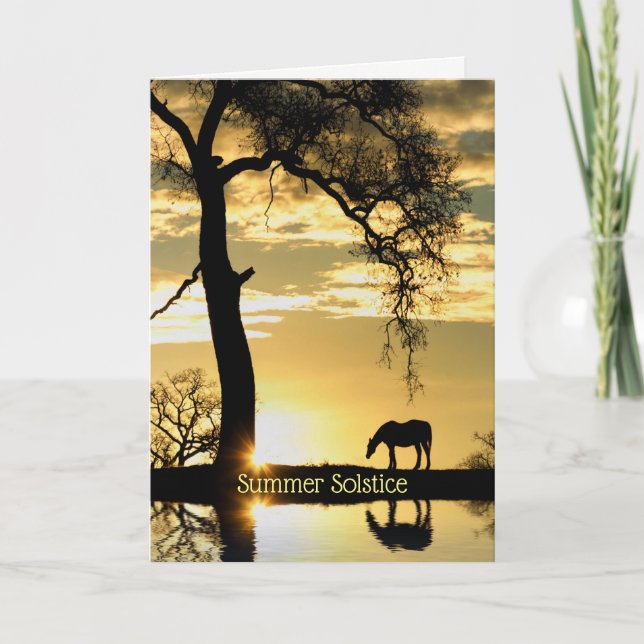 Pagan Summer Solstice Midsommer Eve Karte (Vorderseite)