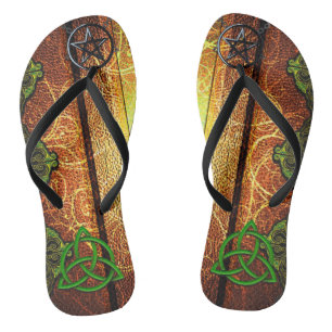Pagan Tome Dark Magic Zaubers Wiccan & Witchcraft  Flip Flops