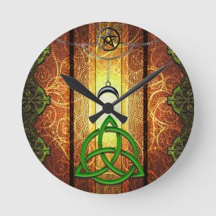 Pagan Tome Dark Magic Zaubers Wiccan & Witchcraft Runde Wanduhr
