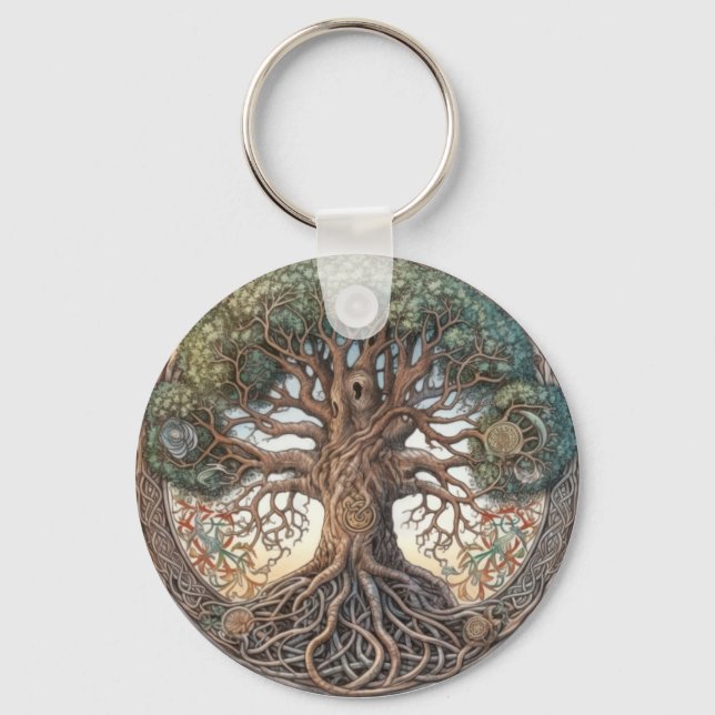 Pagan Tree of Life Schlüsselanhänger (Vorderseite)