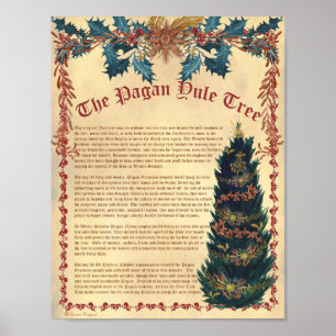 PAGAN WEIHNACHTEN BAUM POSTER