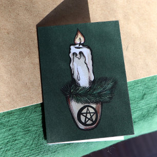 Pagan Weihnachten Candle wicca Karte