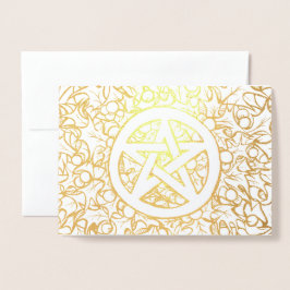 Pagan Weihnachten Pentagram Folienkarte