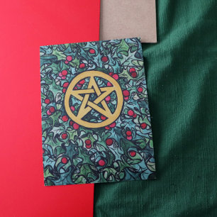 Pagan Weihnachten Pentagram Karte
