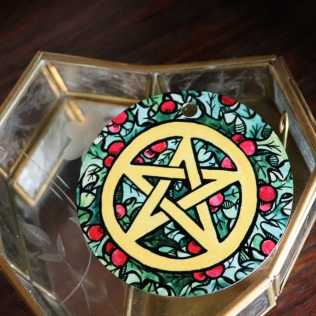 Pagan Weihnachten Pentagram Ornament Aus Metall (Von Creator hochgeladen)
