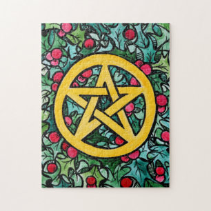 Pagan Weihnachten Pentagram Puzzle