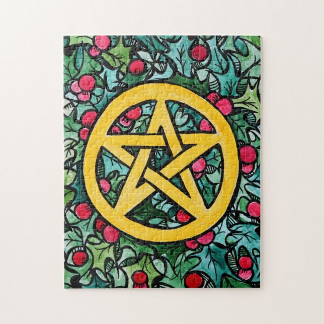 Pagan Weihnachten Pentagram Puzzle (Vertikal)