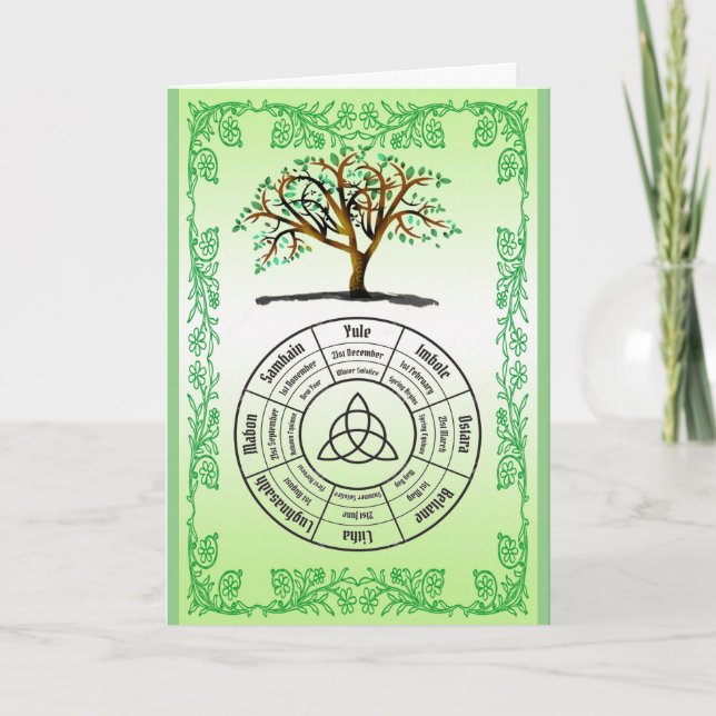 Pagan Wheel of the Year Festivals Card Karte (Vorderseite)