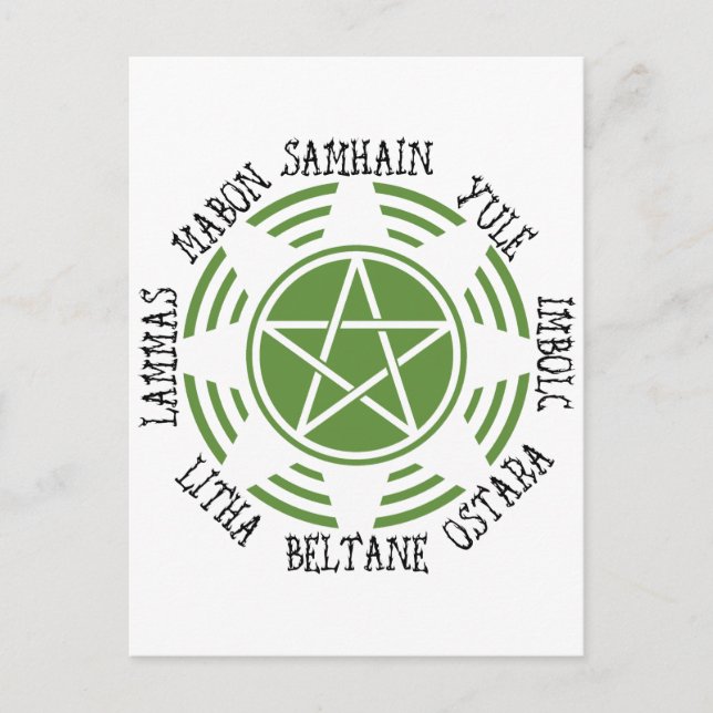 Pagan Wheel of the Year Postkarte (Vorderseite)