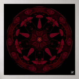 Pagan wheel v1 - Pareidolie-Muster Poster