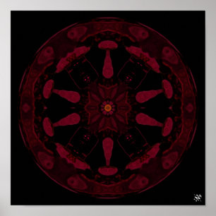 Pagan Wheel v2 - pareidolische Muster Plakat