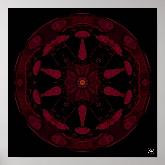 Pagan Wheel v2 - pareidolische Muster Plakat (Vorne)