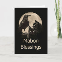 Pagan Wicca Mabon Segen mit Reben und Katzen