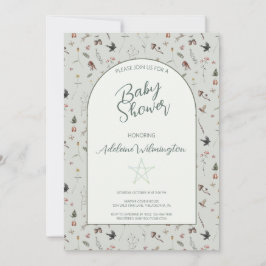 Pagan Wild Forest Baby Dusche Einladung