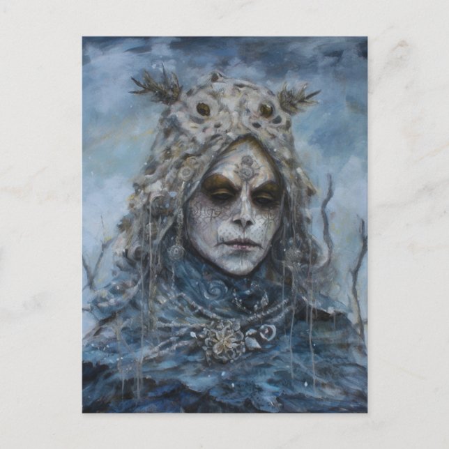 Pagan Winter Goddess Postcard Postkarte (Vorderseite)