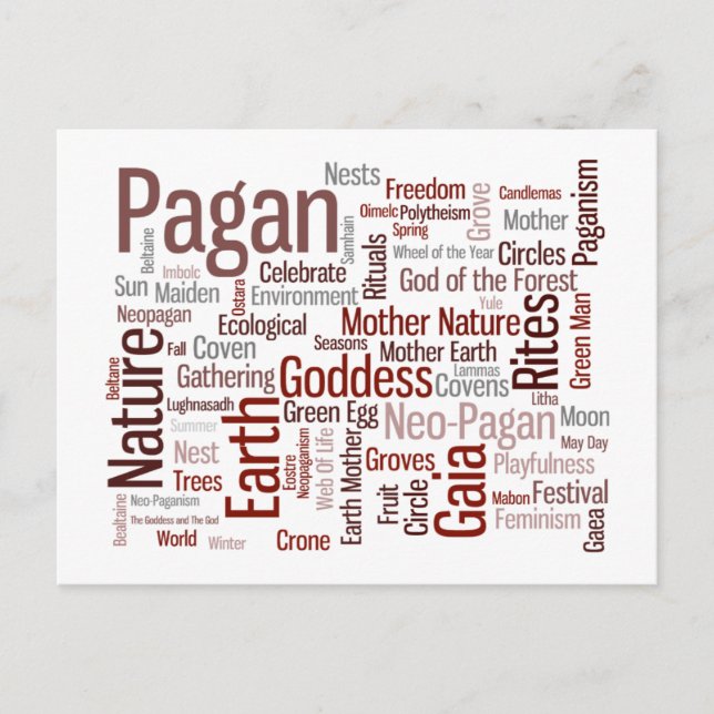 Pagan Words Postkarte (Vorderseite)