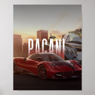Pagani-Supercars-Stadtbild Poster