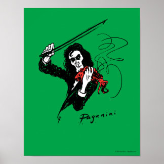 Paganini mit Geigenplakat 11"x14" Poster
