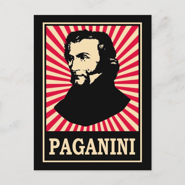Paganini Postkarte (Vorderseite)