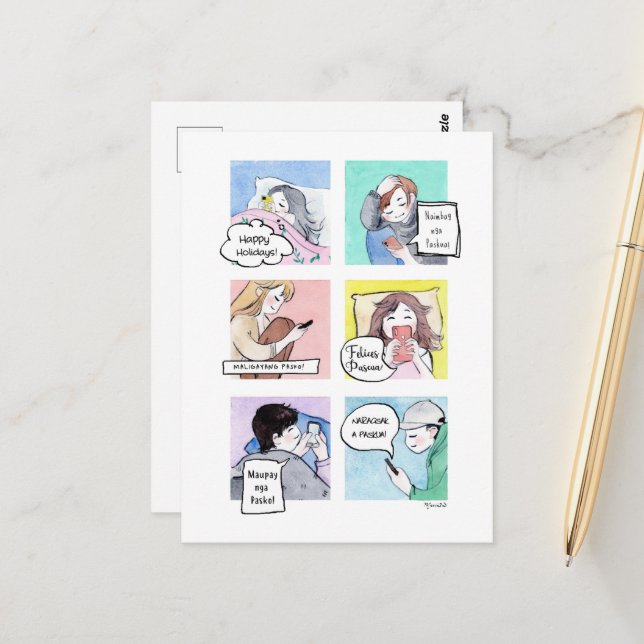 Pagbati/ Gruß- DNM-Postkarten Postkarte (Vorderseite/Rückseite Beispiel)