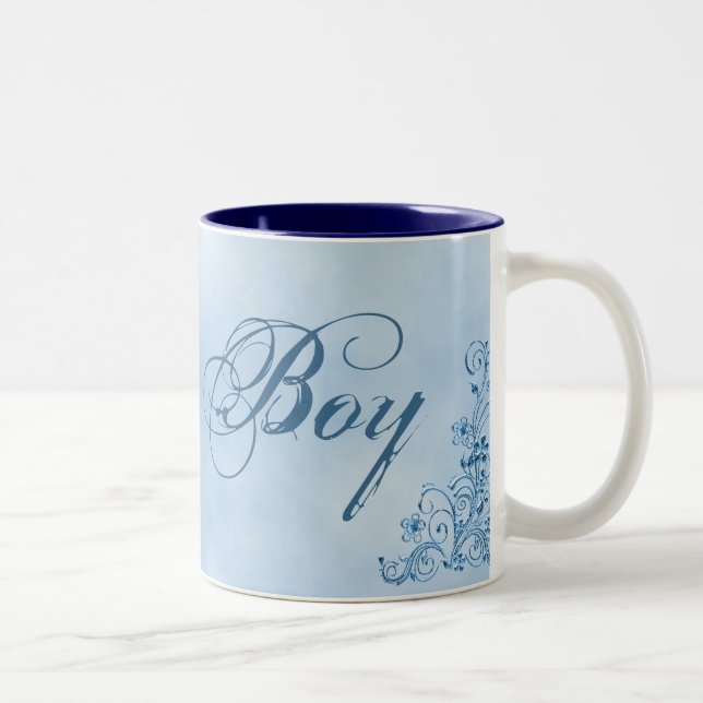 Page Boy Coffee Tasse - Klein: Sky Blue Elegance (Rechts)