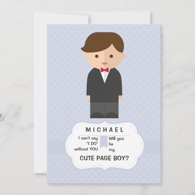 Page Boy Request Card Einladung (Vorderseite)