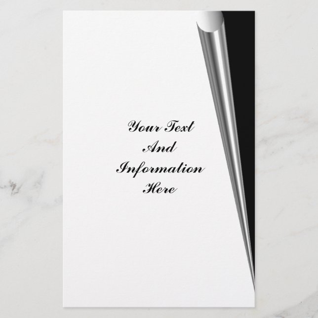 Page Curl Stationery Briefpapier (Vorderseite)