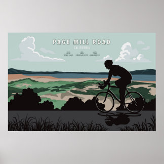 Page Mill Road Radfahrposter Poster