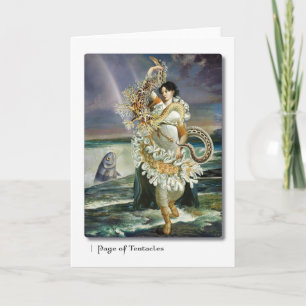 Page of Tentacles Tarot Greeting Card Karte