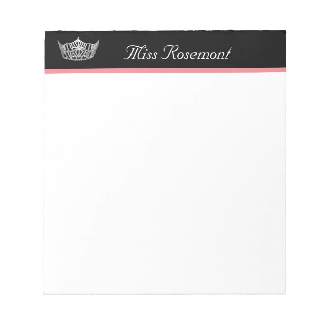 Pageant Crown Notepad Notizblock (Vorderseite)