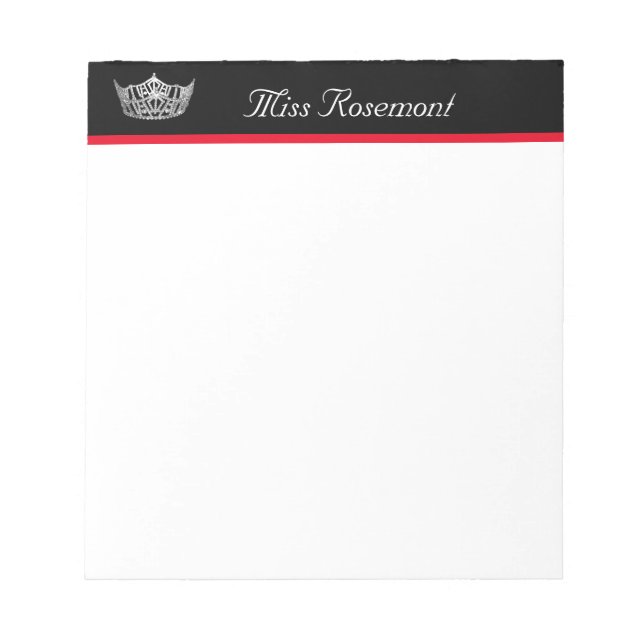 Pageant Crown Notepad Notizblock (Vorderseite)