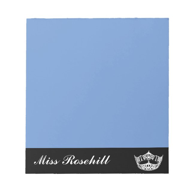 Pageant Crown & Title Notepad Notizblock (Vorderseite)
