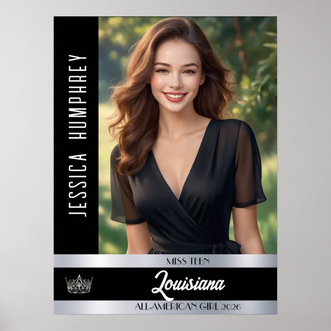 Pageant Doster | Onyx Shine Custom Foto Poster (Vorne)