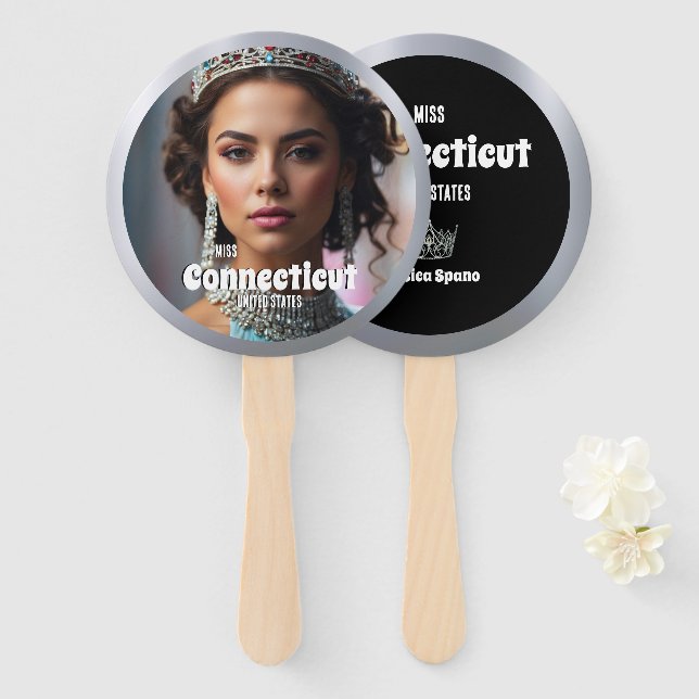 Pageant Fan Wavers | Silver Shine Set von 10 Fans Fächer (Vorne und Hinten)