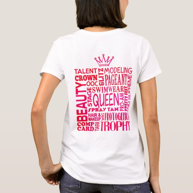 Pageant Mama - Pink Beauty Pageant T-Shirt (Rückseite)