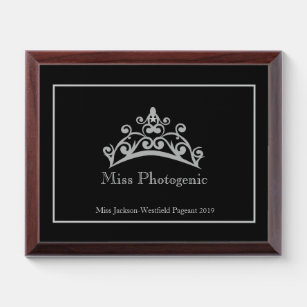 Pageant Plaque Miss USA Silver Crown Tiara Awardplakette