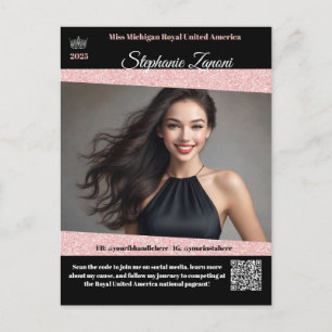 Pageant Promo Autogrammkarte   QR-Code Postkarte