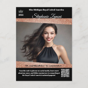 Pageant Promo Autogrammkarte QR-Code Postkarte